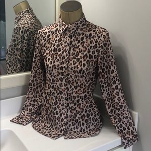 H&M leopard print blouse